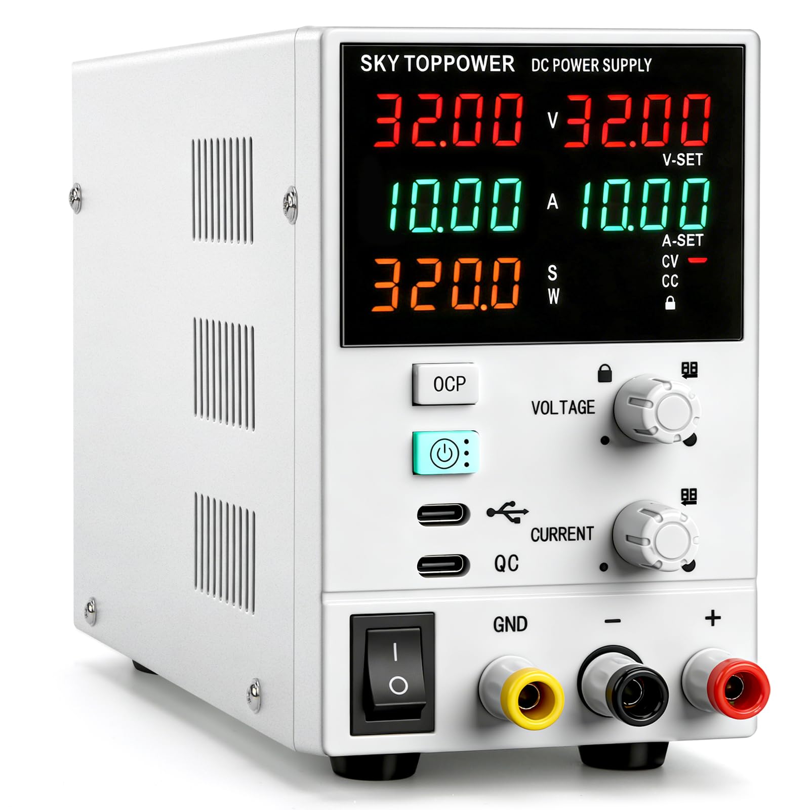 Amazon.co.jp: SKY TOPPOWER 直流安定化電源新型DC電源可変式,32V 10A